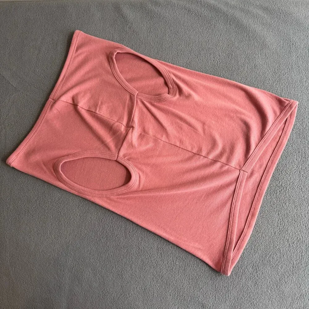 Dog‎ Shirt PNW Mountain and Trees Lightweight 3XL 71-85lbs Salmon Pink Cotton